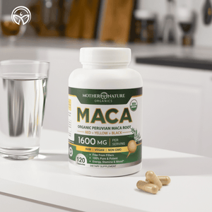 USDA Organic Maca Root Capsules Vitamins & Supplements Mother Nature Organics 