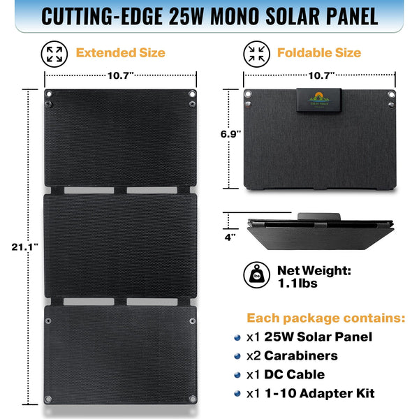 Elevate Your Solar Experience with Solar Power Lifestyle's 25W Portable Solar Panel Accessories