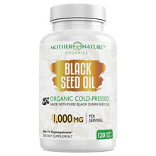 Load image into Gallery viewer, Black Seed Oil Capsules 1,000mg (Softgel) Vitamins &amp; Supplements Mother Nature Organics 