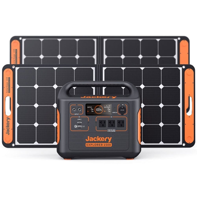 Solar Generator 1500 ( 1*Explorer 1500 + 2 * SolarSaga 100W) Solar Energy Kits Jackery 