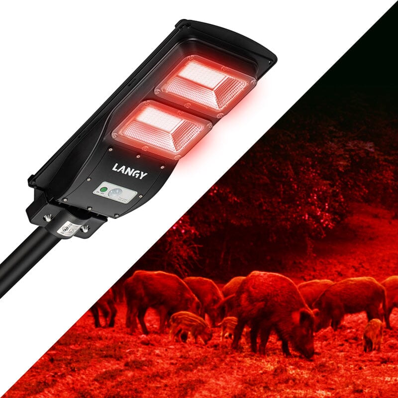 Solar Red Light for Hunting Hogs Deers,Fish light Outdoor Hunting Langy Solar Lights 