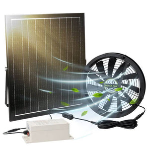 42W Solar Exhaust Intake Fan with Battery Langy Solar Lights 