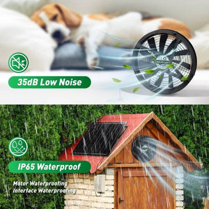 42W Solar Exhaust Intake Fan with Battery Langy Solar Lights 