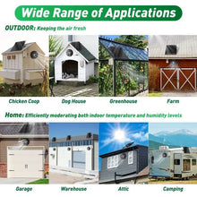 Load image into Gallery viewer, 42W Solar Exhaust Intake Fan with Battery Langy Solar Lights 