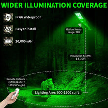 Load image into Gallery viewer, Solar Green Light for Hunting Hogs Deer,Fish light -15,000lumens Outdoor Hunting Langy Solar Lights 