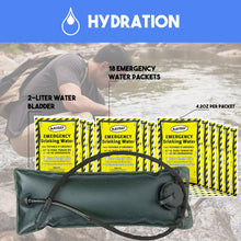 Load image into Gallery viewer, 3 Person 72 Hour Survival Bug Out Bag with Backpack, Food, Water, and Shelter Bug Out Bag Denver Survival 