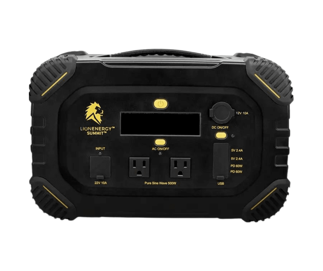 Lion Energy Summit - (Portable Generator, 665Wh LiFePO4, 500W AC, 150W MPPT, 2 USB-A, 2 USB-C / PD 60W) Generator Lion Energy 