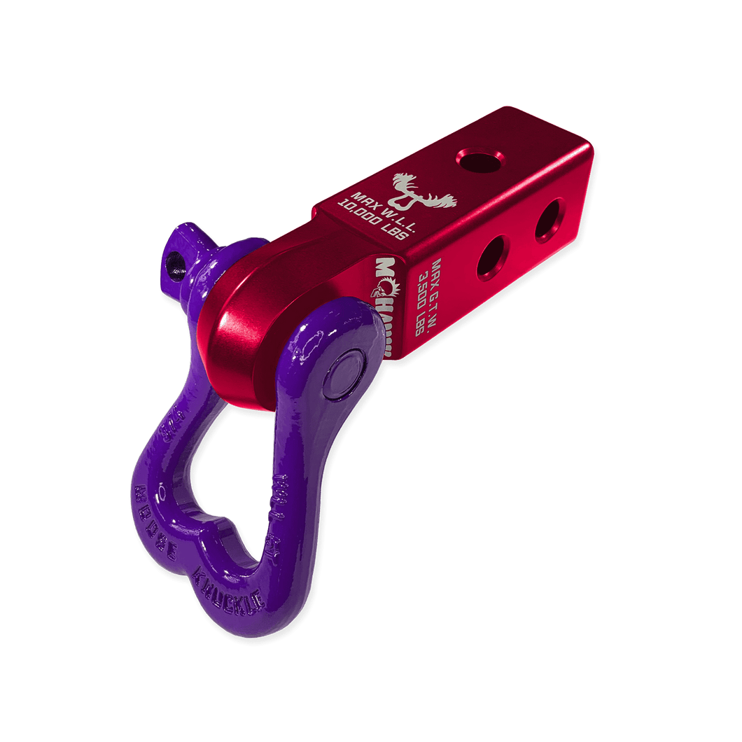 Moose Knuckle XL 3/4 Shackle and Mohawk 2.0 Receiver Combo Recovery Gear Forward Notion, LLC Red Rum / Grape Escape 