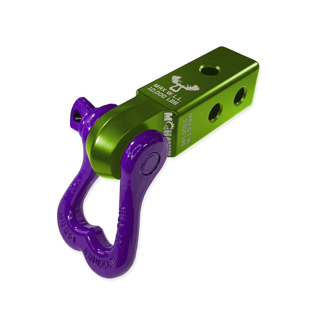 Moose Knuckle XL 3/4 Shackle and Mohawk 2.0 Receiver Combo Recovery Gear Forward Notion, LLC Bean Green / Grape Escape 