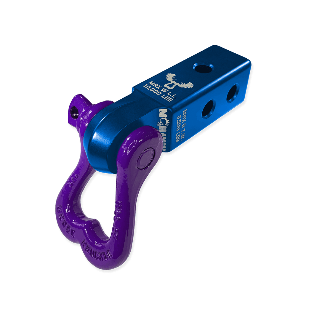 Moose Knuckle XL 3/4 Shackle and Mohawk 2.0 Receiver Combo Recovery Gear Forward Notion, LLC Blue Pill / Grape Escape 