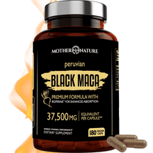 Load image into Gallery viewer, Black Maca Capsules 37,500 mg Vitamins &amp; Supplements Mother Nature Organics 