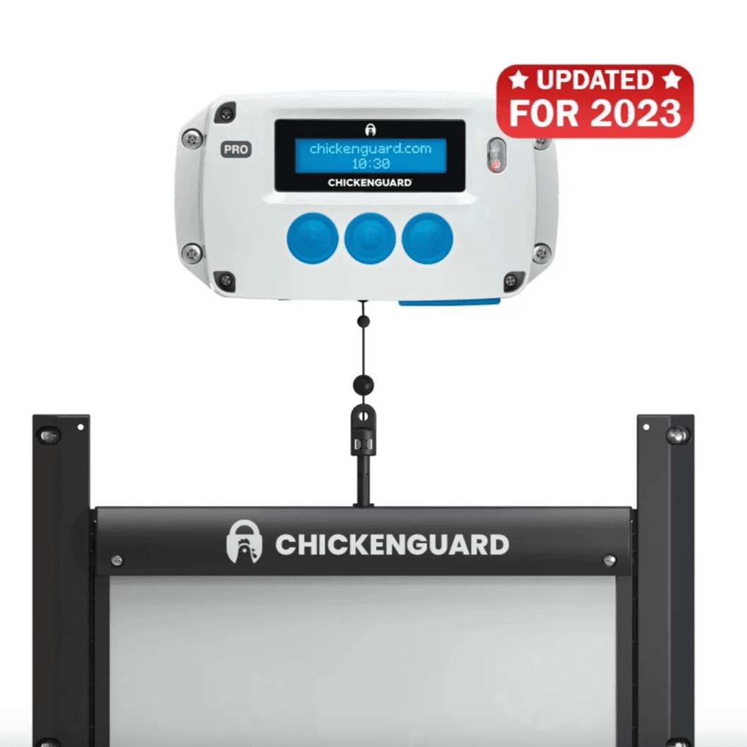 ChickenGuard Pro with Self-Locking Door Kit Chicken Coop Locking Door HenGear 