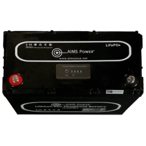 Aims Power Lithium Battery with Wake Up, Heater & BT Monitoring 12V 104Ah LiFePO4 Batteries Solar Power Lifestyle 