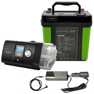 EXP240PRO CPAP Battery with DC Cord | Portable Solar Rechargeable LiFePO4 Battery EXP240PRO EXP PRO ResMed AirSense 10 / AirCurve 10 / AirStart 10 DC Power Cord 