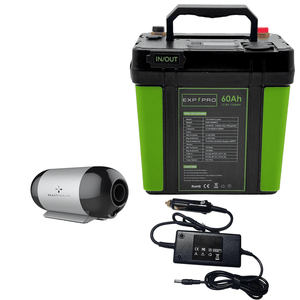 EXP240PRO CPAP Battery with DC Cord | Portable Solar Rechargeable LiFePO4 Battery EXP240PRO EXP PRO React Health Luna TravelPAP 