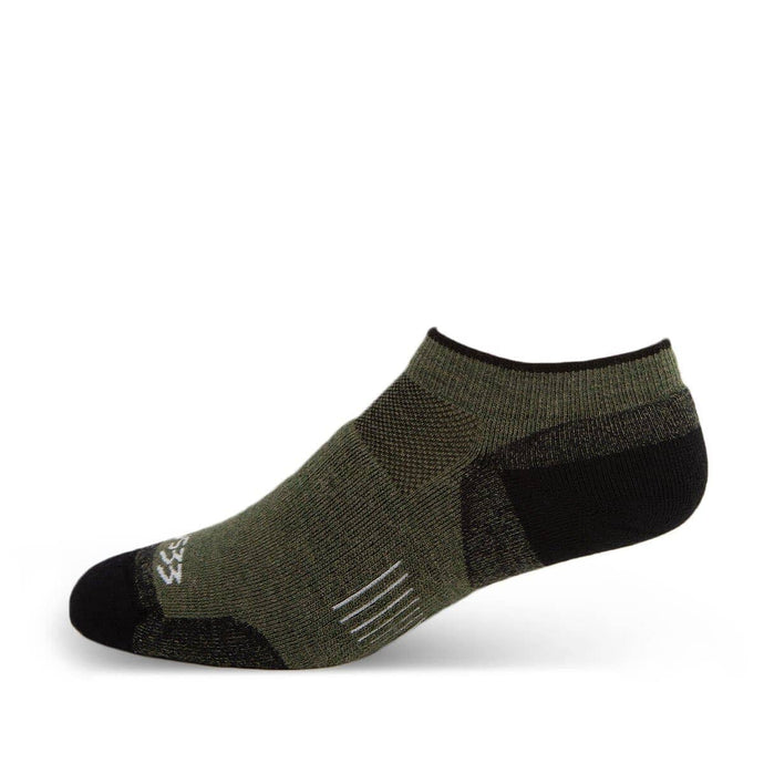 Lightweight - No Show Wool Socks Mountain Heritage Socks Minus33 Merino Wool Clothing Olive Drab S 