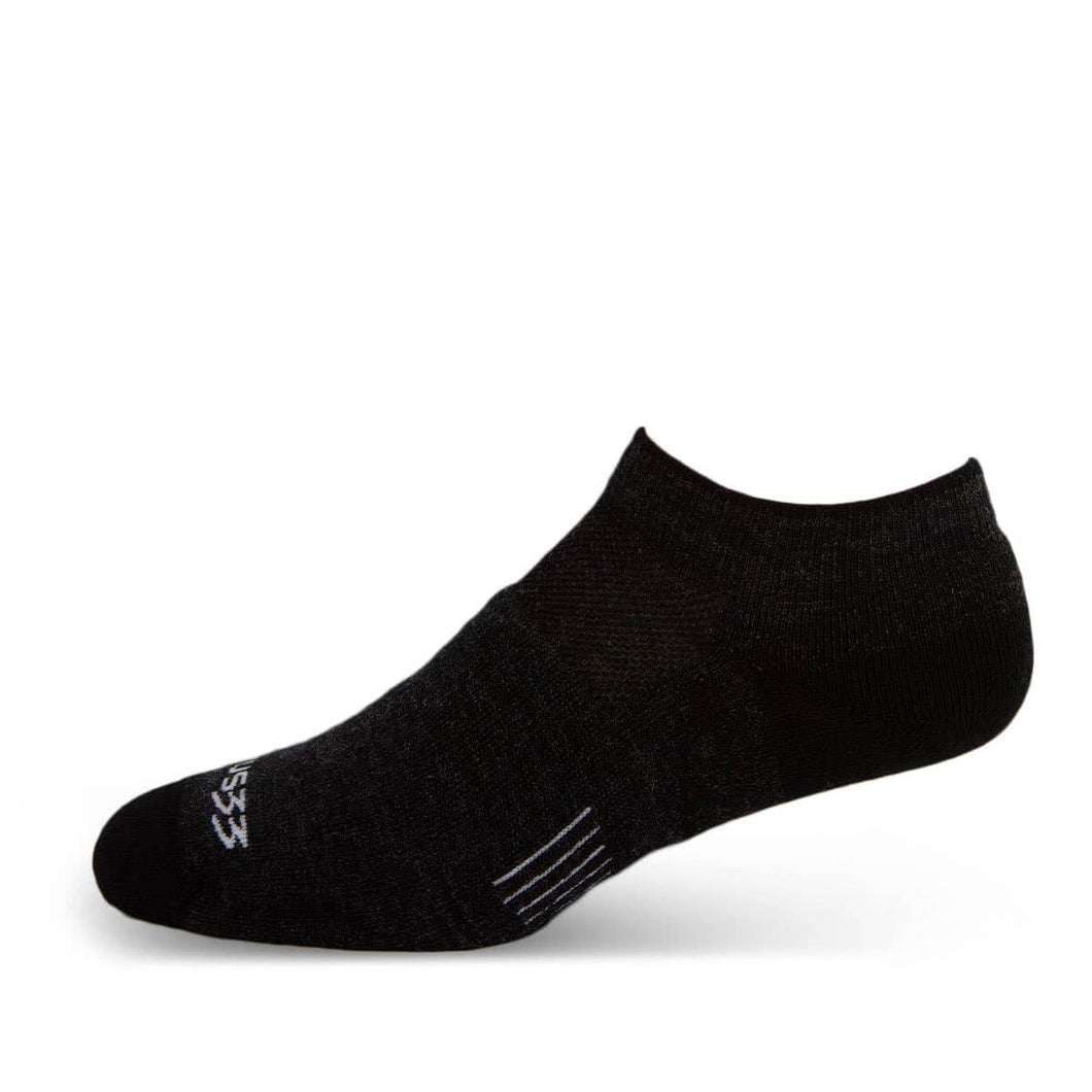 Lightweight - No Show Wool Socks Mountain Heritage Socks Minus33 Merino Wool Clothing Black S 