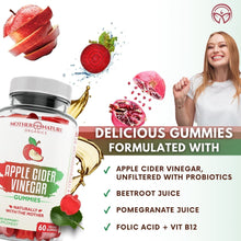 Load image into Gallery viewer, Apple Cider Vinegar Gummies Vitamins &amp; Supplements Mother Nature Organics 
