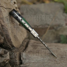 Load image into Gallery viewer, 6.5&quot; Handmade Damascus Pocket Knife - Folding Pocket Knife - Color Wood Handle WH 5034 Folding Knife White Hills Knives 