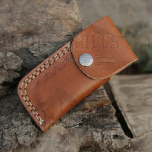 Load image into Gallery viewer, 6.5&quot; Handmade Damascus Pocket Knife - Folding Pocket Knife - Color Wood Handle WH 5034 Folding Knife White Hills Knives 