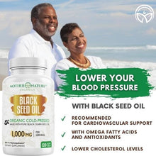 Load image into Gallery viewer, Black Seed Oil Capsules 1,000mg (Softgel) Vitamins &amp; Supplements Mother Nature Organics 