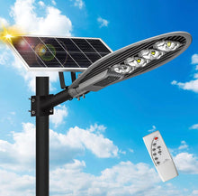 Load image into Gallery viewer, 1800W Solar Street Light Outdoor, 50000LM Commercial Solar LED Flood Security Light with Remote Control Solar arena light Outdoor Solar Outlet 