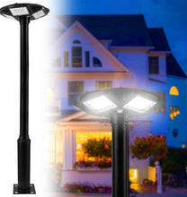 Load image into Gallery viewer, 1500W Commercial Solar Flag Pole Outdoor Lamp Post Light with 98 inch Pole IP67 Waterproof With Remote solar street light Outdoor Solar Outlet 