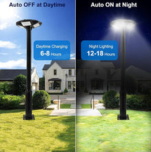 Load image into Gallery viewer, 1500W Commercial Solar Flag Pole Outdoor Lamp Post Light with 98 inch Pole IP67 Waterproof With Remote solar street light Outdoor Solar Outlet 