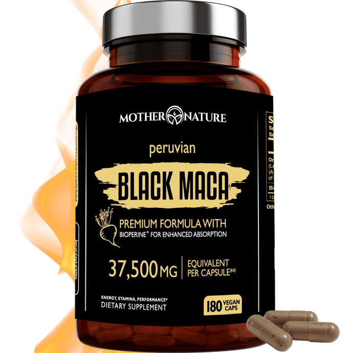 Black Maca Capsules 37,500 mg Vitamins & Supplements Mother Nature Organics 