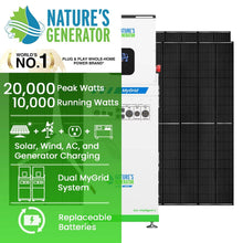 Load image into Gallery viewer, MyGrid 10K Solar and Wind Generator for Home Nature&#39;s Generator 