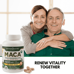 USDA Organic Maca Root Capsules Vitamins & Supplements Mother Nature Organics 