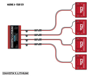 DAKOTA LITHIUM MARINE 4 BANK, 40-AMP (10-AMP PER BANK) 12V ONBOARD LITHIUM BATTERY CHARGER Battery Charger Dakota Lithium 