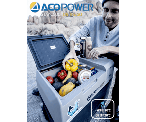 Acopower LionCooler X50A Portable Solar Fridge Freezer, 52 Quarts Solar Cooler Acopower 