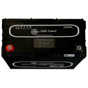 Aims Power Lithium Battery with Wake Up, Heater & BT Monitoring 12V 104Ah LiFePO4 Batteries Solar Power Lifestyle 