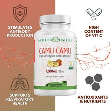 Load image into Gallery viewer, Camu Camu Capsules Vitamins &amp; Supplements Mother Nature Organics 