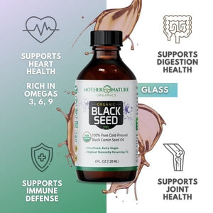 Black Seed Oil Vitamins & Supplements Mother Nature Organics 