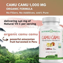 Load image into Gallery viewer, Camu Camu Capsules Vitamins &amp; Supplements Mother Nature Organics 