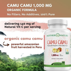 Camu Camu Capsules Vitamins & Supplements Mother Nature Organics 