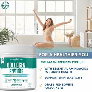 Collagen Peptides Powder Vitamins & Supplements Mother Nature Organics 