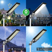 Load image into Gallery viewer, 2 Pack 1600W Solar Street Lights Outdoor 90000 Lumens Dusk to Dawn With Remote and Motion Sensor solar street light Outdoor Solar Outlet 