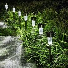Load image into Gallery viewer, 24 Pack Outdoor Stainless Steel Solar Power Lawn Garden Landscape Path LED Light Solar Lights Outdoor Solar Outlet 