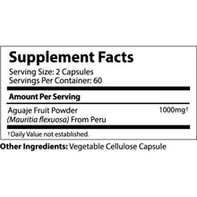 Load image into Gallery viewer, Mother Nature Organics Vitamins &amp; Supplements 120 Count Aguaje Capsules