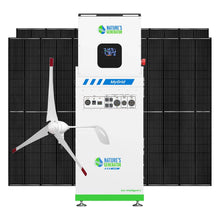 Load image into Gallery viewer, Nature's Generator MyGrid 10K + 4x 410W  Rigid Solar + 350W Wind Turbine MyGrid 10K Solar and Wind Generator for Home