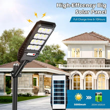 Load image into Gallery viewer, Outdoor Solar Outlet solar street light 2-Pack Solar Street Lights Outdoor Waterproof,6000LM Dusk to Dawn,6500K Motion Sensor with Remote Control