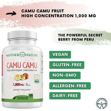 Load image into Gallery viewer, Camu Camu Capsules Vitamins &amp; Supplements Mother Nature Organics 