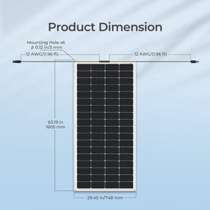 Renogy 200-Watt 12-Volt Flexible Monocrystalline Solar Panel Portable Solar Panel Renogy 