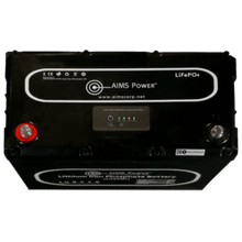 Load image into Gallery viewer, Solar Power Lifestyle Batteries Aims Power Lithium Battery with Wake Up, Heater &amp; BT Monitoring 12V 104Ah LiFePO4