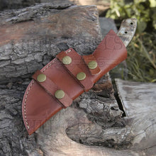 Load image into Gallery viewer, White Hills Knives Tracker Knife 10”Custom Hand Made Forged Damascus Steel Tracker Hunting Camping Knife With Ram Horn Handle WH 3845