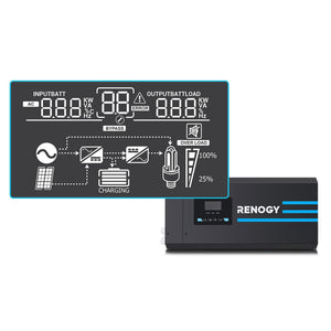 RENOGY 3000W 12V Pure Sine Wave Inverter Charger w/ LCD Display Power Inverter Renogy 