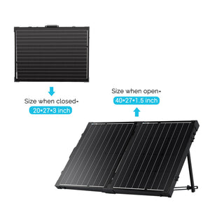 RENOGY 100 Watt 12 Volt Monocrystalline Foldable Solar Suitcase w/o Controller Portable Solar Panel Renogy 